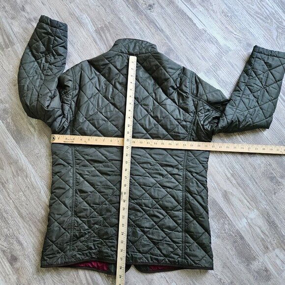 Robert Talbott Willow Creek Quilted Chore Coat Olive Button Zip Jacket Size M - Picture 15 of 16